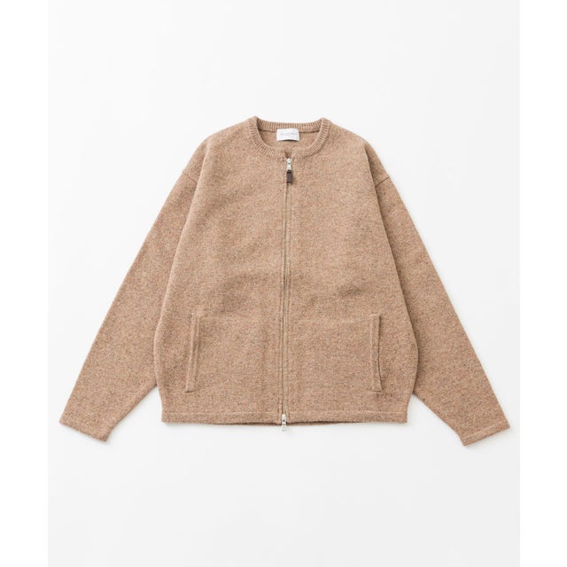 new basic ZIP UP KNIT （ベージュ）