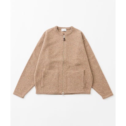 アーバンリサーチ URBAN RESEARCH new basic ZIP UP KNIT （ブラウン）｜詳細画像