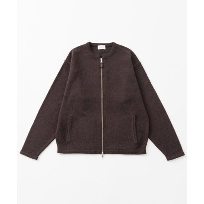 アーバンリサーチ URBAN RESEARCH new basic ZIP UP KNIT （ブラウン）｜詳細画像