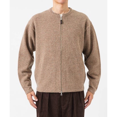 アーバンリサーチ URBAN RESEARCH new basic ZIP UP KNIT （ブラウン）｜詳細画像