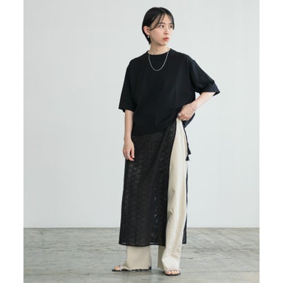 インドコットンレースストール （BLACK）｜詳細画像