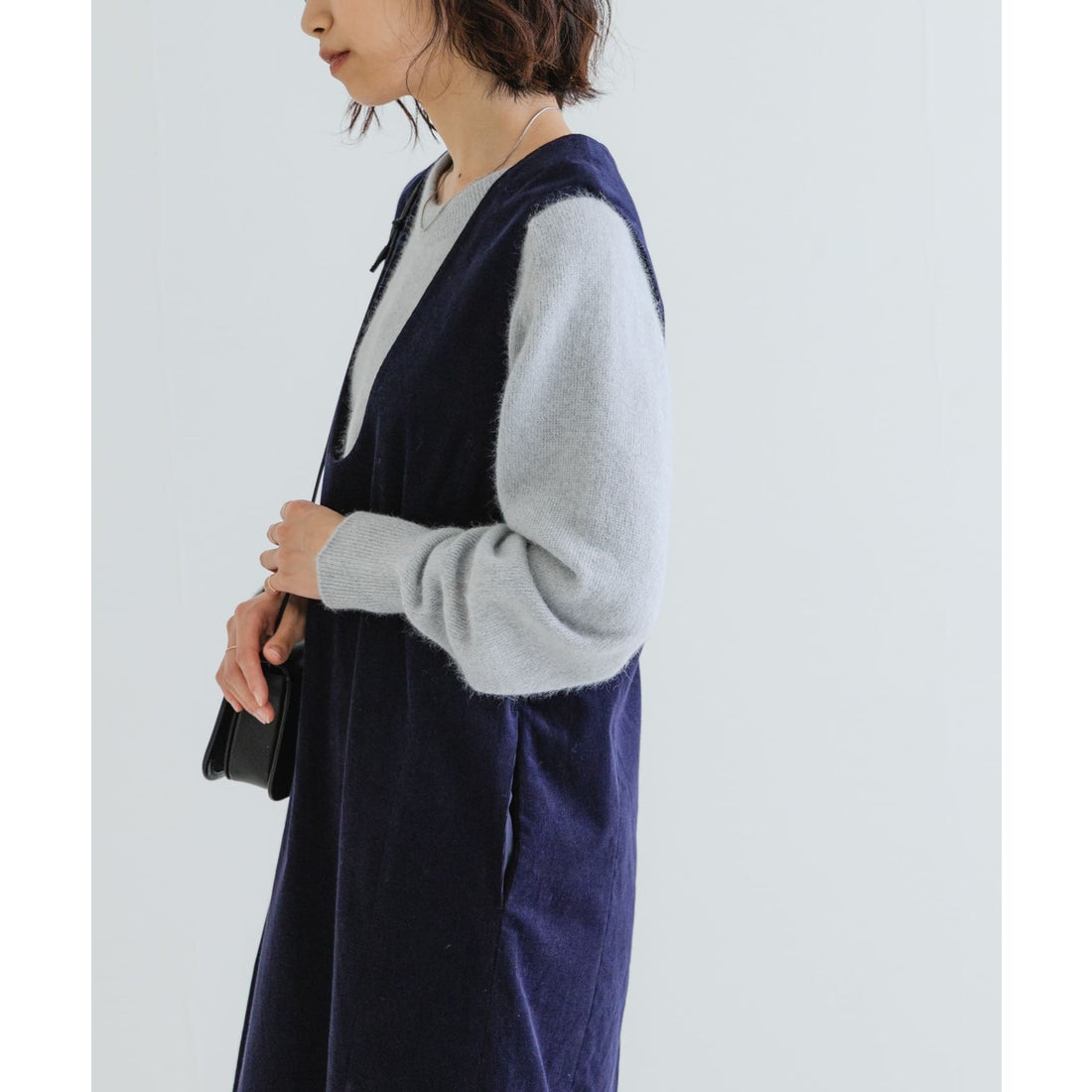 アーバンリサーチ URBAN RESEARCH Uネックコーデュロイジャンパー 