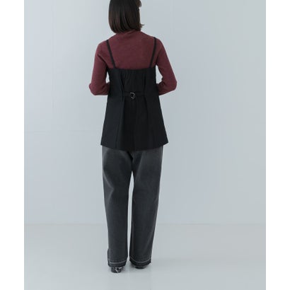 アーバンリサーチ URBAN RESEARCH 2wayジップビスチェ （CHARCOAL）｜詳細画像