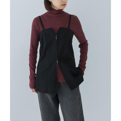 アーバンリサーチ URBAN RESEARCH 2wayジップビスチェ （CHARCOAL）｜詳細画像