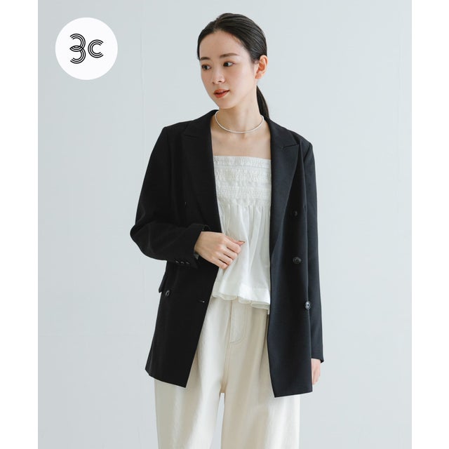 ダブルブレストブレザージャケット （BLACK）
