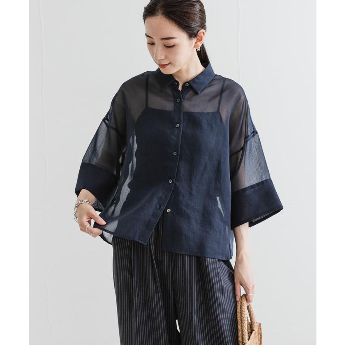 アーバンリサーチ URBAN RESEARCH シアーワイドスリーブ半袖シャツ