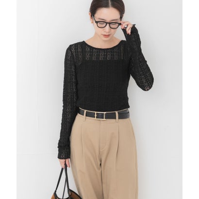 アーバンリサーチ URBAN RESEARCH ストレッチレース2WAYトップス （オフホワイト）｜詳細画像