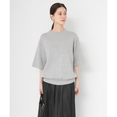 アーバンリサーチ URBAN RESEARCH コットンカシミヤハーフスリーブニット （ブルー系その他）｜詳細画像