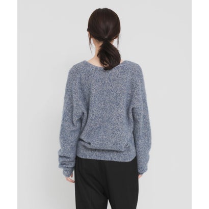 new basic CASHMERE SILK DEEP V-NECK KNIT （ベージュ）｜詳細画像