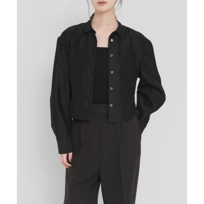 アーバンリサーチ URBAN RESEARCH new basic TAUT SILK SHIRTS （ブラック）｜詳細画像