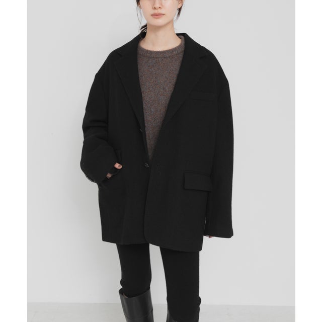 new basic BOILED WOOL JACKET （ブラック）
