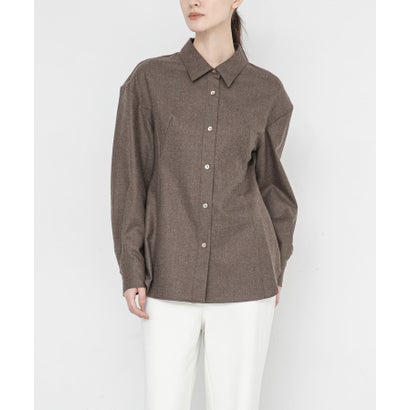 アーバンリサーチ URBAN RESEARCH new basic SAXONY FORM SLEEVE SHIRT （ブラック）｜詳細画像