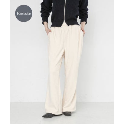 アーバンリサーチ URBAN RESEARCH 『別注』THOUSAND MILE×URBAN RESEARCH KNIT FLEECE FLARE PANTS （ブラック）｜詳細画像