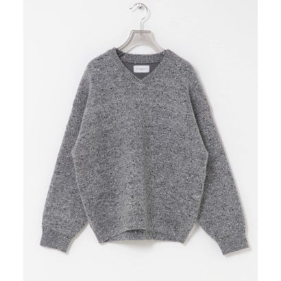アーバンリサーチ URBAN RESEARCH new basic SPONGY NEP V-NECK KNIT （グレー）｜詳細画像