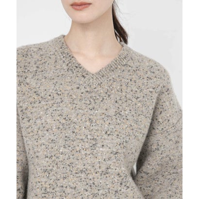 アーバンリサーチ URBAN RESEARCH new basic SPONGY NEP V-NECK KNIT （グレー）｜詳細画像