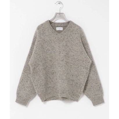 アーバンリサーチ URBAN RESEARCH new basic SPONGY NEP V-NECK KNIT （グレー）｜詳細画像