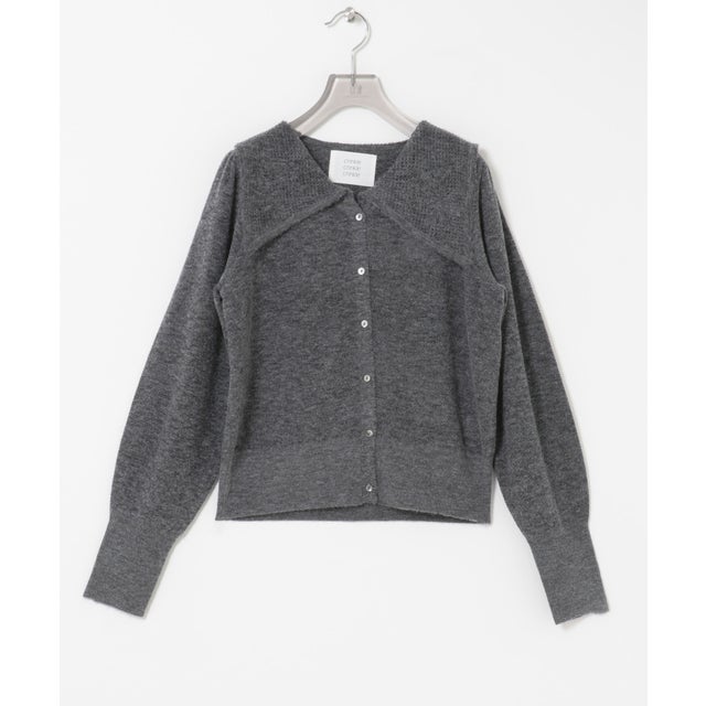 crinkle crinkle crinkle POINT TAIL SAILOR KNIT （グレー）