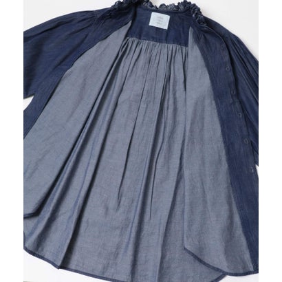 crinkle crinkle crinkle INDIGO FRILL COLLAR SHIRTS （インディゴブルー）｜詳細画像