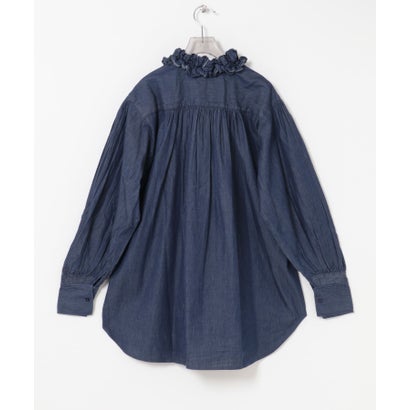 crinkle crinkle crinkle INDIGO FRILL COLLAR SHIRTS （インディゴブルー）｜詳細画像