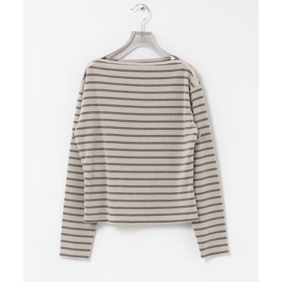 アーバンリサーチ URBAN RESEARCH VELOUR BORDER 2WAY TOPS （ブラウン）｜詳細画像