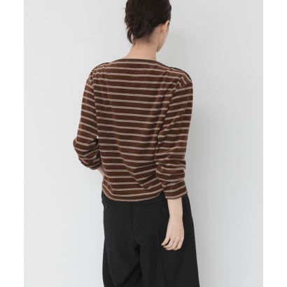アーバンリサーチ URBAN RESEARCH VELOUR BORDER 2WAY TOPS （ブラック）｜詳細画像
