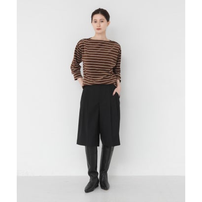 アーバンリサーチ URBAN RESEARCH VELOUR BORDER 2WAY TOPS （ブラック）｜詳細画像