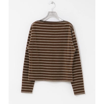 アーバンリサーチ URBAN RESEARCH VELOUR BORDER 2WAY TOPS （ブラック）｜詳細画像