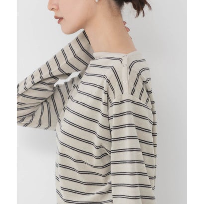 アーバンリサーチ URBAN RESEARCH VELOUR BORDER 2WAY TOPS （アイボリー）｜詳細画像