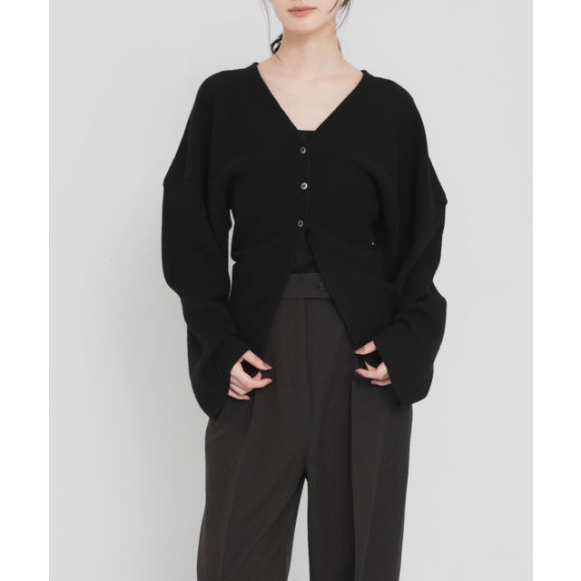 new basic RIDGE FLOW CARDIGAN （ブラック）