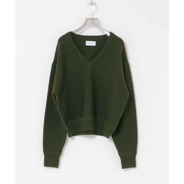 new basic RIDGE PULL KNIT （カーキ）