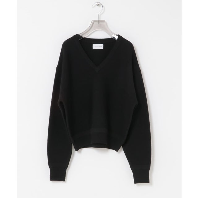 new basic RIDGE PULL KNIT （ブラック）