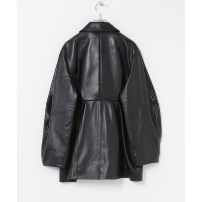アーバンリサーチ URBAN RESEARCH Teya Fold Leather Jacket （ブラック）｜詳細画像