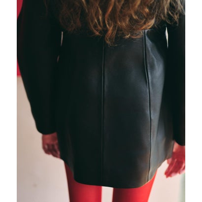 アーバンリサーチ URBAN RESEARCH Teya Fold Leather Jacket （ブラック）｜詳細画像
