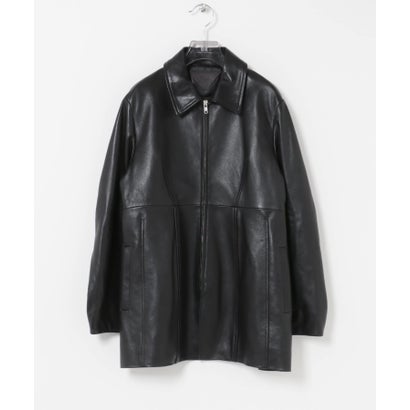 アーバンリサーチ URBAN RESEARCH Teya Fold Leather Jacket （ブラック）｜詳細画像