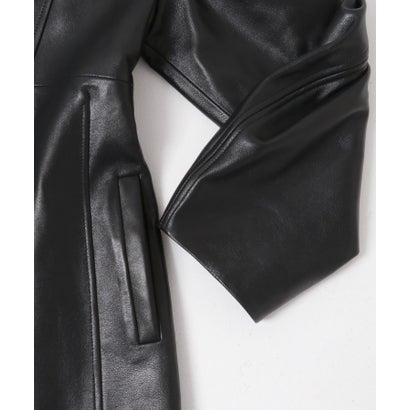 アーバンリサーチ URBAN RESEARCH Teya Fold Leather Jacket （ブラック）｜詳細画像