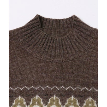 FAIRISLE HIGHNECK KNIT （ネイビー）｜詳細画像