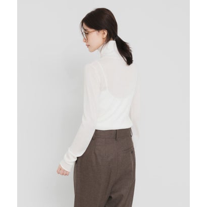 WOOL SILK TURTLENECK KNIT （ライトブルー）｜詳細画像