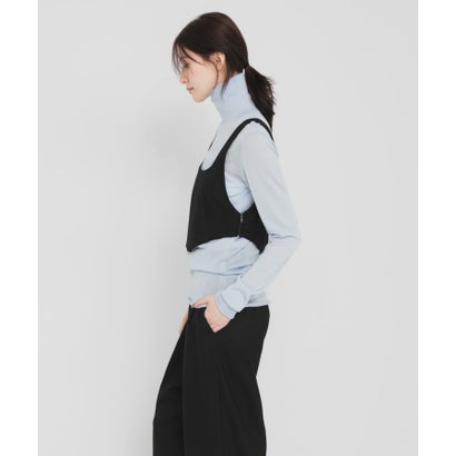 WOOL SILK TURTLENECK KNIT （ライトブルー）｜詳細画像