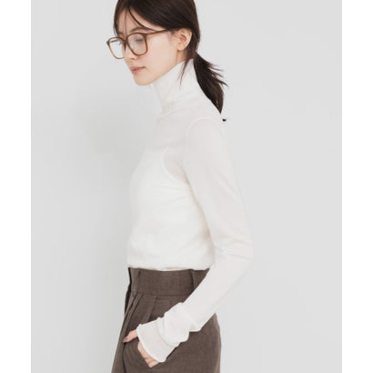 WOOL SILK TURTLENECK KNIT （ライトブルー）｜詳細画像