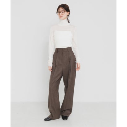 WOOL SILK TURTLENECK KNIT （オフホワイト）｜詳細画像
