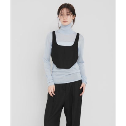 WOOL SILK TURTLENECK KNIT （オフホワイト）｜詳細画像
