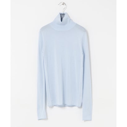 WOOL SILK TURTLENECK KNIT （オフホワイト）｜詳細画像