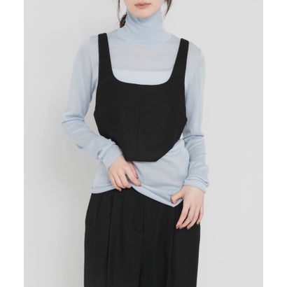 WOOL SILK TURTLENECK KNIT （オフホワイト）｜詳細画像