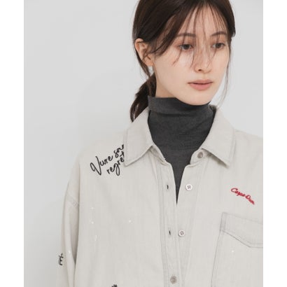 WOOL SILK TURTLENECK KNIT （オフホワイト）｜詳細画像