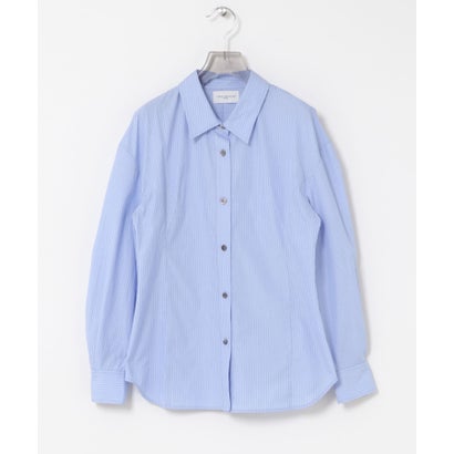 アーバンリサーチ URBAN RESEARCH new basic FORM SLEEVE STRIPE SHIRT （ブルー）｜詳細画像