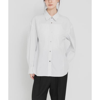 アーバンリサーチ URBAN RESEARCH new basic FORM SLEEVE STRIPE SHIRT （ホワイト）｜詳細画像