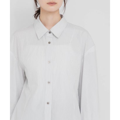 アーバンリサーチ URBAN RESEARCH new basic FORM SLEEVE STRIPE SHIRT （ホワイト）｜詳細画像