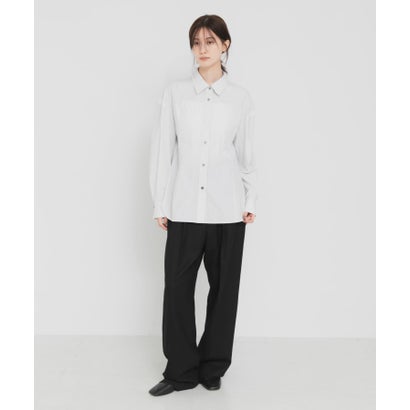 アーバンリサーチ URBAN RESEARCH new basic FORM SLEEVE STRIPE SHIRT （ホワイト）｜詳細画像