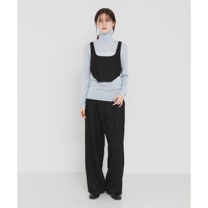 アーバンリサーチ URBAN RESEARCH WOOL SILK TURTLENECK KNIT （チャコールグレー）｜詳細画像