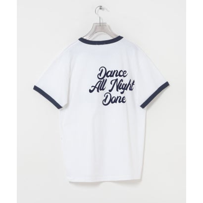 アーバンリサーチ URBAN RESEARCH Teya Flock Ringer T-shirts （ネイビー）｜詳細画像